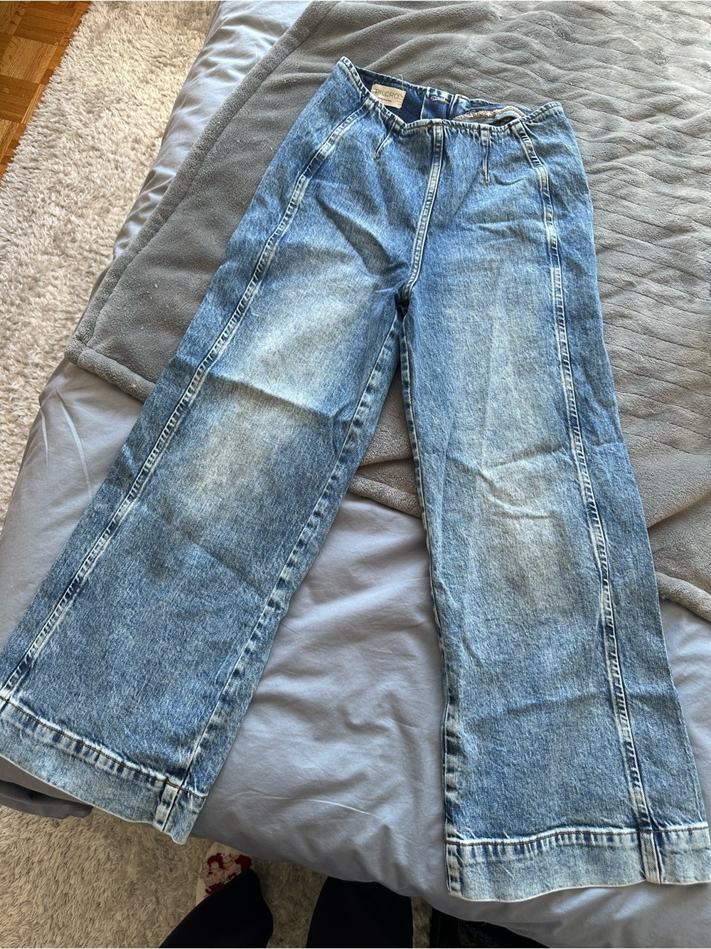 Pilcro Women's Wide-Leg Jeans - Light Blue Wash